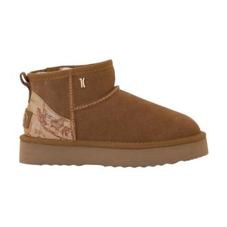 Alviero Martini 1A Classe Gevoerde su&egrave;de enkellaarzen met 1C-detail - Dames - Schoenen - Bruin - Maat: 41 EU Su&egrave;de