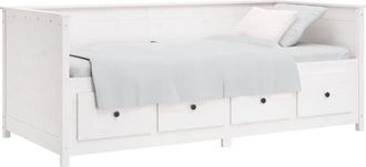 vidaXL Sof&aacute; Cama Sin Colch&oacute;n Madera Maciza De Pino Blanco 90x190 Cm Vidaxl