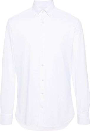 Traiano long-sleeve stretch shirt - men - Polyamide/Elastane/Polyester - 43 - White