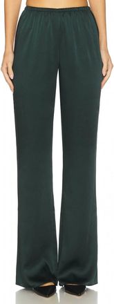 SER.O.YA Viva Satin Pants In Evergreen