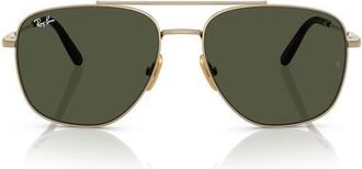 Ray-Ban 59mm Polarized Square Sunglasses in Gold Flash at Nordstrom