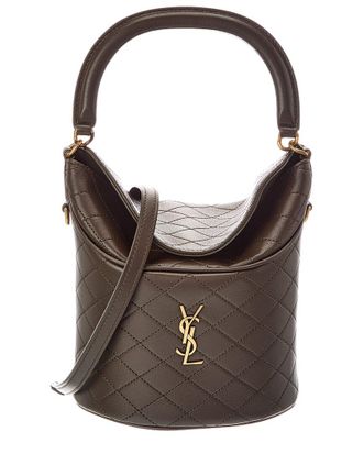Saint Laurent Gaby Leather Bucket Bag