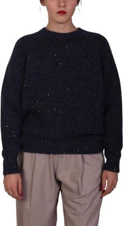 Marella Truien > Lange Truien - Dames - Ronde hals truien - Blauw - M - Truien & Vesten