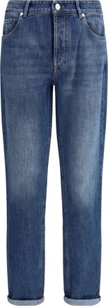 Brunello Cucinelli Mens Jeans Cuffed Medium Denim Old Cotton