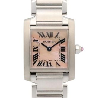Cartier Pre-owned Vintage Horloge - Dames - Vintage Horloges - Roze - ONE Size - Leer - Vintage