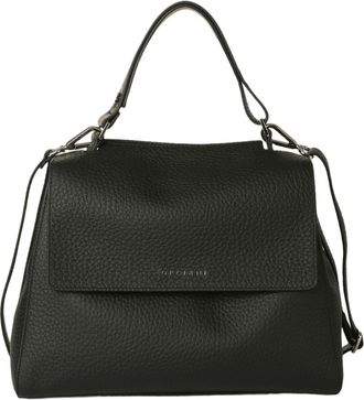 Orciani Medium Textured Leather Shoulder Bag