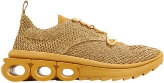 Ferragamo Nima Knit Low-Top Sneakers, Size 7.5