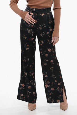AllSaints Louisa Tana Trousers In Black/floral
