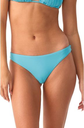 PQ Swim Teeny Ruched Bikini Bottoms in Kai at Nordstrom, Size Medium