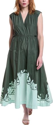 Derek Lam Nara Poplin Applique Dress