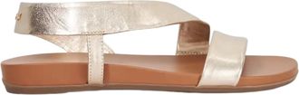 Dune London Dames/Dames Lucina Leren Platte Sandalen (Goud)
