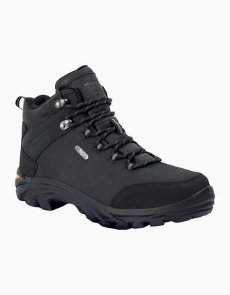 Regatta Mens Regatta Great Outdoors Mens Burrell Leather Hiking Boots - Black - Size: 9.5