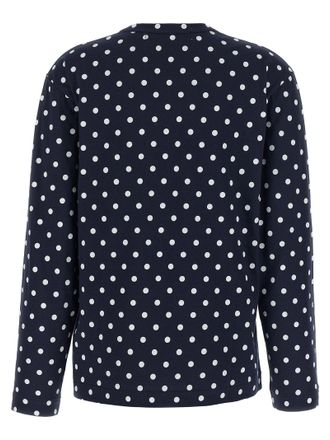 Comme Des Gar&ccedil;ons Polka-Dot Cotton T-shirt - Navy