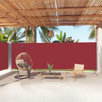 vidaXL Toldo Lateral Retr&aacute;ctil Rojo 200x1000 Cm Vidaxl