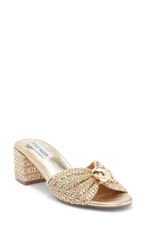 Steve Madden Melodee Woven Slide Sandal in Gold at Nordstrom Rack, Size 7.5