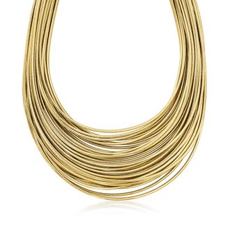 Ross-Simons Italian Multi-Strand Flex Necklace With 18kt Gold Over Sterling