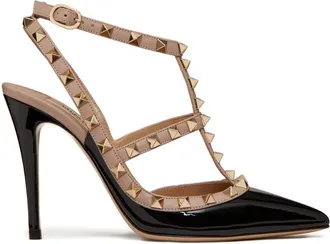 Valentino Garavani Rockstud Patent Leather Pumps-Donna