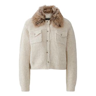 Oui Cardigans - Dames - Truien - Beige - Maat: XL Wol