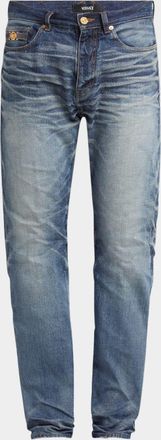 Versace Mens Medusa Stonewashed Jeans