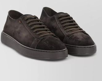 Santoni damps lace up low top sneakers