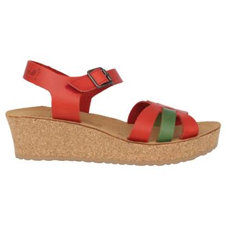 Mephisto Rode Maryline Sandaal - Nature is Future - Dames - Sleehakken - Rood - 42 EU - Leer - Schoenen
