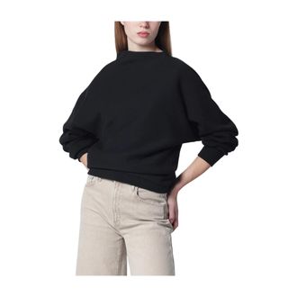 6397 Draped Sweatshirt - Dames - Sweatshirts - Zwart - S - Katoen - Hoodies & sweatvesten