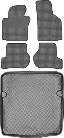 OEM Juego De Alfombrillas De Goma Para Skoda Octavia Ii Kombi (2005-2008) + Alfombrilla Para El Maletero