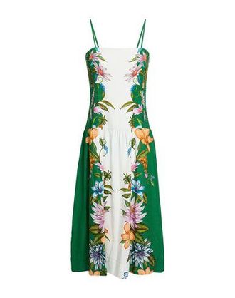 Farm Rio SWEET BLOOM DREAMSCAPE OFF-WHITE MIDI DRESS