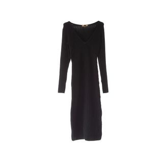 Just Cavalli Abito Manica Lungo Lurex - female - Just Cavalli - Midi Dresses - Black - S - Dresses
