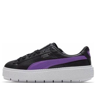 Puma (WMNS) PUMA Platform Trace Baseplate Shoes For Black/Purple 366109-05