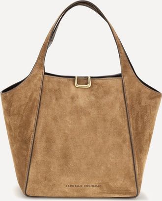 Brunello Cucinelli Small sartorial suede Bucket Bag Female UNI