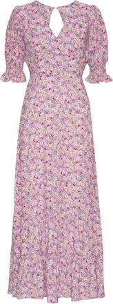 Americandreams Koko Dress Long Open Back - Dames - Casual kleedjes - Paars - S - Kleedjes