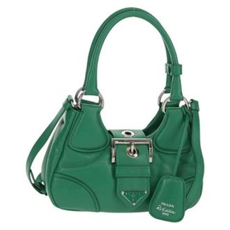 Prada Pre-owned Vintage Schoudertas - Dames - Pre-owned - Groen - Maat: ONE Size Leer