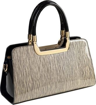 Generic Leather Purses and Handbags for Women Medium Crossbody Bag Top Handle Tote Bags Ladies Satchel Shoulder Bags (Gold)