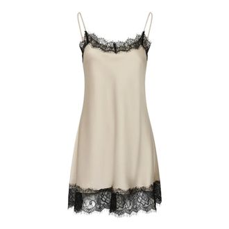 Kaffe Korte Jurk - Dames - Jurken - Beige - Maat: L