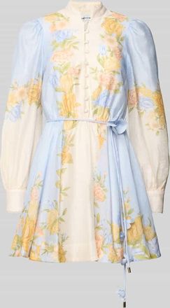 Forever New Cocktailkleid mit Bindeg&uuml;rtel Modell Shannah in Hellblau, Gr&ouml;&szlig;e 32