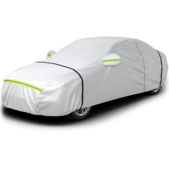 OEM Funda Impermeable Para Coche Crezuo, Con Apertura Lateral Para El Habit&aacute;culo, Forro De Algod&oacute;n Transpirable, Resistente A Los Rayos Uv, Protecci&oacute;n Con
