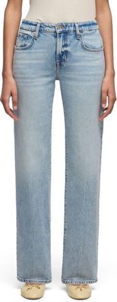 7 For All Mankind Calie Shadow Pocket Mid Rise Straight Leg Jeans in Ode To at Nordstrom, Size 28