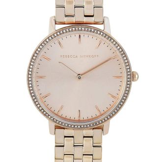 Rebecca Minkoff Major Quartz Crystal Carnation Gold Ladies Watch 2200349