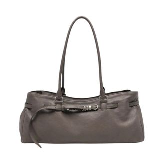 Marge Sherwood Soft Boston Bag - Dames - Tassen - Grijs - Maat: ONE Size Leer