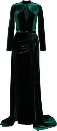 Saiid Kobeisy velvet long dress - Green