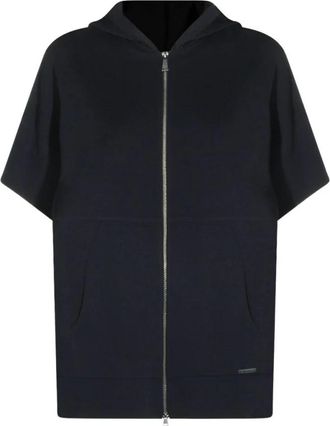 Max Mara Hoodie - Dames - Vesten met rits - Blauw - S - Hoodies & sweatvesten