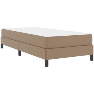 vidaXL Bed Frame with Mattress Cappuccino 90 x 190 cm Fabric vidaXL