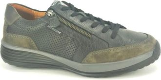 Mephisto Sportieve Zwarte en Grijze Sneakers - Heren - Sneakers - Zwart - 42 1/2 EU - Schoenen