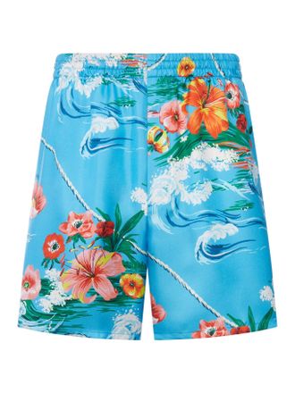 Gucci PRINTED SILK TWILL SHORTS - Gucci - Man