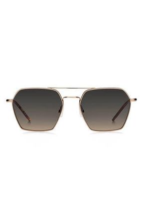 BOSS 54mm Geometric Aviator Sunglasses in Rose Gold at Nordstrom Rack