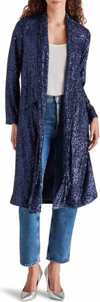 Fifteen Twenty Sequin Duster In Navy