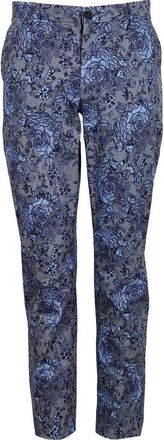Lords of Harlech Caspian Stretch Cotton Chino Pant in Roma Floral Flannel at Nordstrom, Size 35 X 38