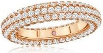 Suzy Levian Pavé Cubic Zirconia Round Eternity Band Ring in Rose at Nordstrom Rack, Size 5.5