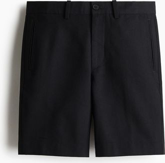 H&M Chino-Shorts aus Lyocell-Mix in Regular Fit - Schwarz